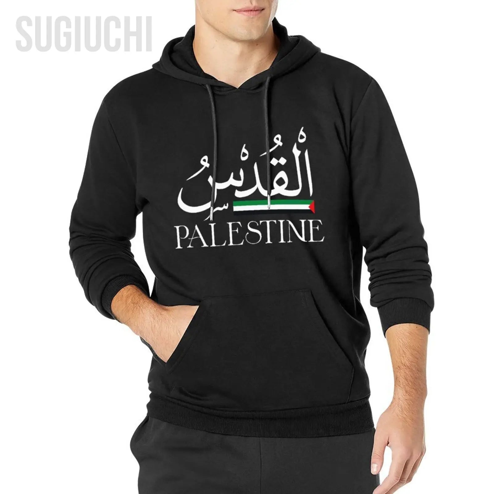 Men Women Hoodies Palestine Flag Palestinian Calligraphy Hoodie Pullover Hooded Hip Hop Sweatshirt Cotton Unisex