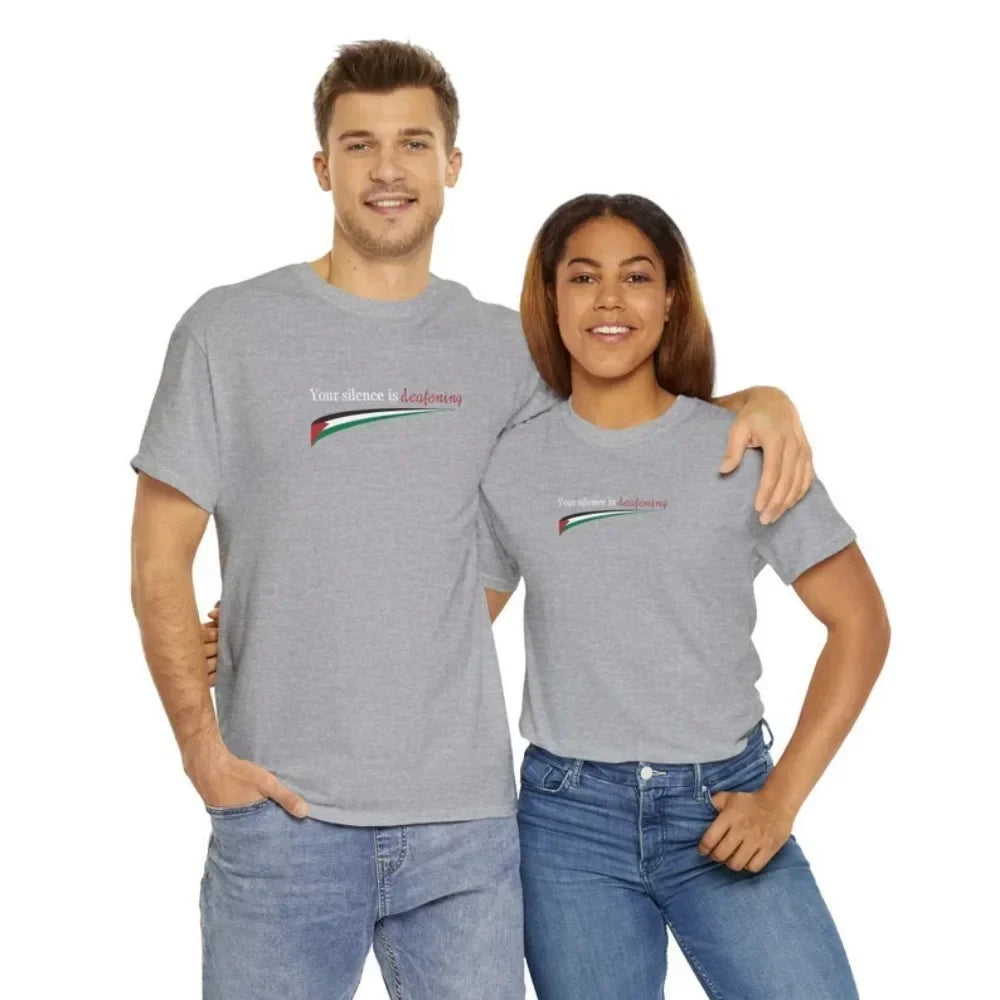 Pro Palestine Tee Shirt Quote T-shirt Unisex Palestine T Shirt, Freedom Tee Shirt Silence Quote Palestine Flag Men T Shirt