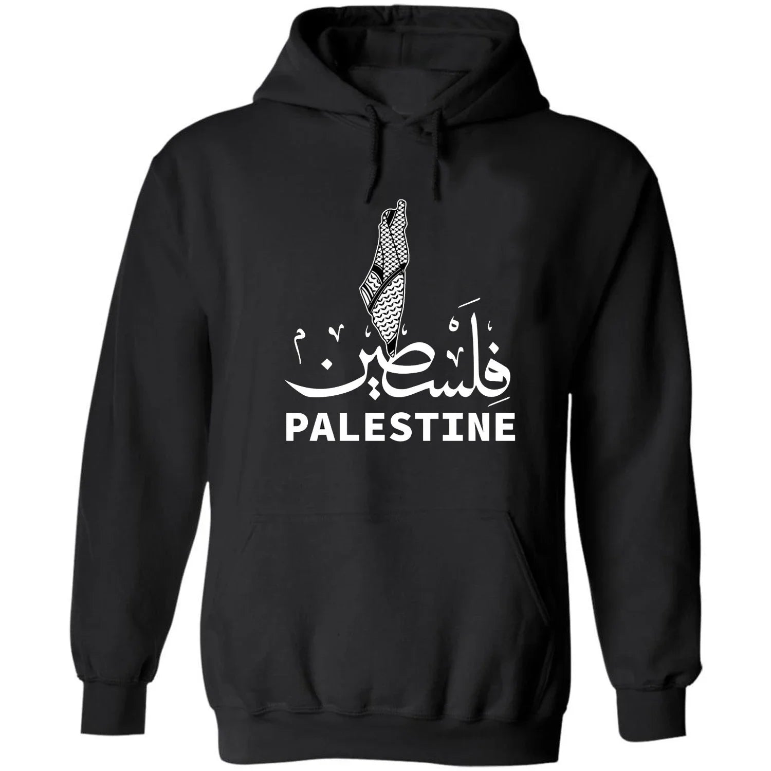 Palestinian Flag Map Arabic Font Palestine Mens Pullover Hoodie New 100% Cotton Casual Unisex Sweatshirts Fashion Streetwear
