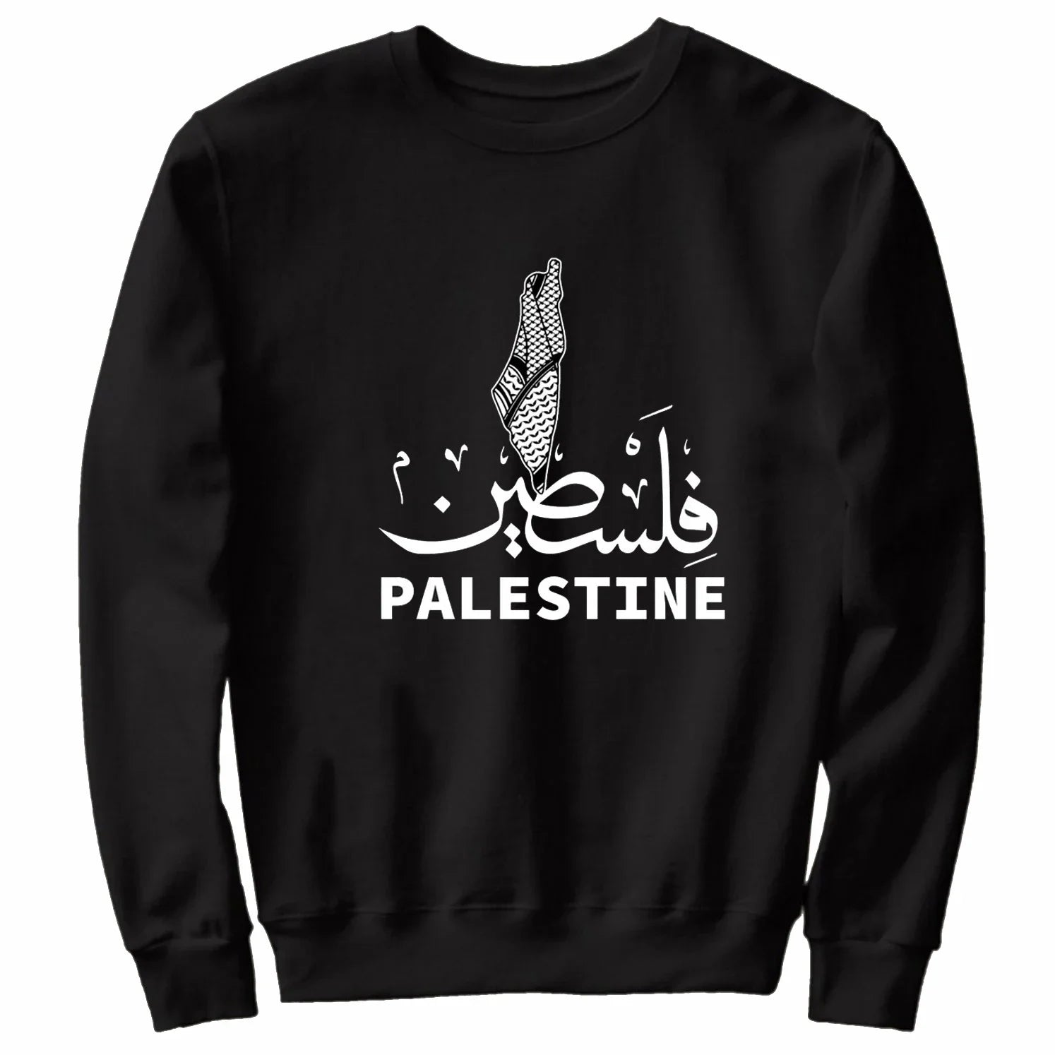 Palestinian Flag Map Arabic Font Palestine Mens Pullover Hoodie New 100% Cotton Casual Unisex Sweatshirts Fashion Streetwear