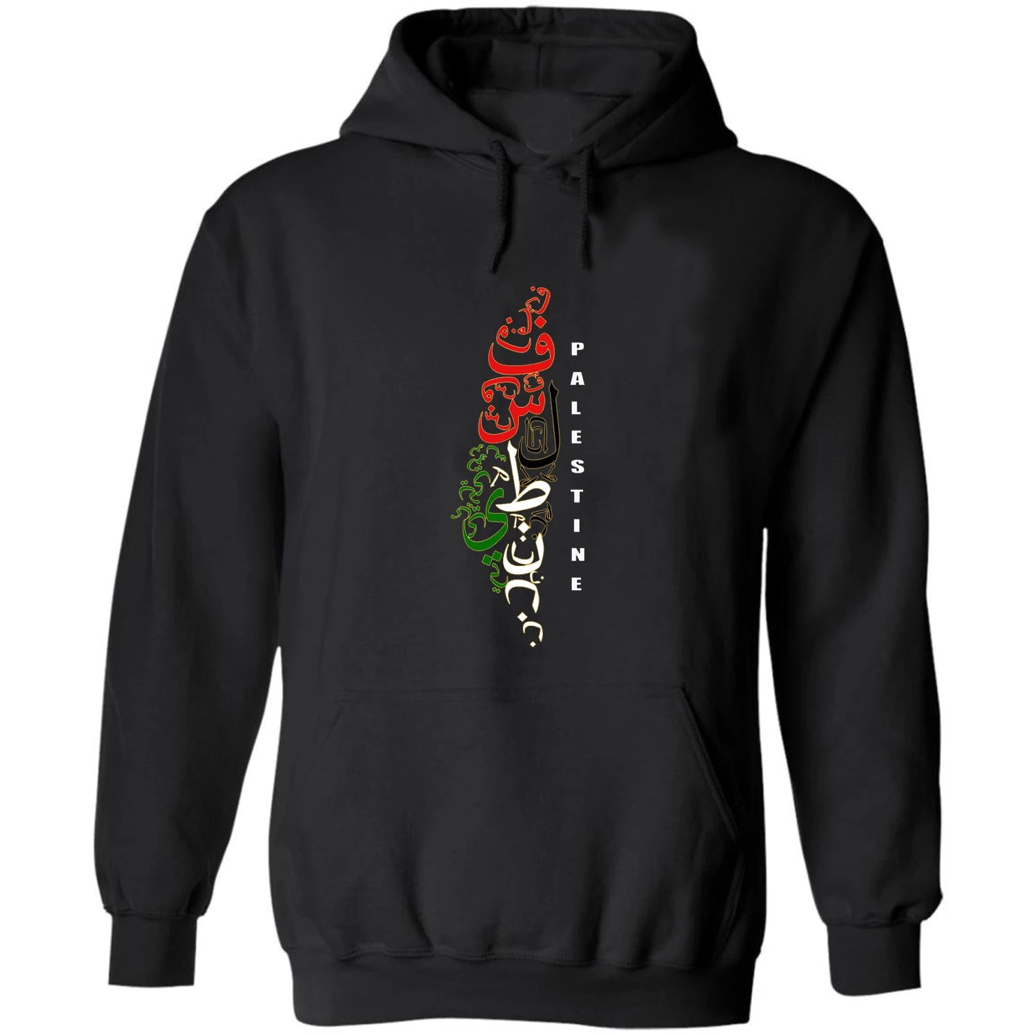 Arabic Calligraphy Palestinian Map Palestine Pullover Hoodie 100% Cotton Comfortable Casual Mens Sweatshirts Fashion Streetwear