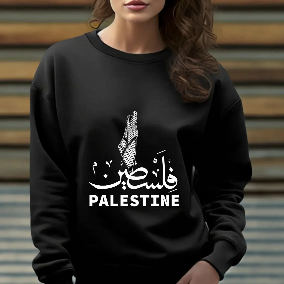 Palestinian Flag Map Arabic Font Palestine Mens Pullover Hoodie New 100% Cotton Casual Unisex Sweatshirts Fashion Streetwear